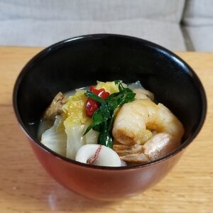 鮭と白菜のトリプル出汁鍋